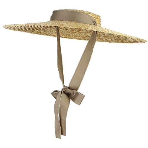 HNGM Chapeau Paille Chapeau d'été féminin Nouveau Chapeau de Paille de Grand Bord Femme Chapeau de Plage Chapeau Plat Chapeau de Chapeau de Paille Chapeau de Paille Chapeau d'été Femmes Cover