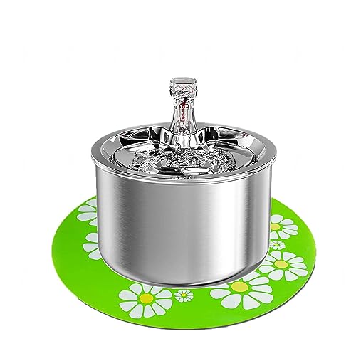 Fuente de agua para gatos de acero inoxidable USB