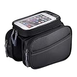 Nzoike Bolsa de Bicicleta de 5 litros, Bolsa de viga Delantera, Bolsa Colgante de viga de teléfono móvil Impermeable de Gran Capacidad, Equipo de Ciclismo de Silla de Montar