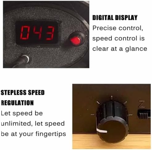 Digital Electric Spinning Wheel with Foot Switch, 240g Capacity, Stepless Speed Control, Forward & Reverse, Perfect for Yarn Crafting & Weaving