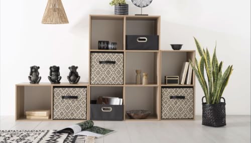 Miniatura 2 de 5 Five 83190 Estanteria Madera Para 3 Cajas Organizadoras, 34.4x32x100.5 Cm, Multicolor