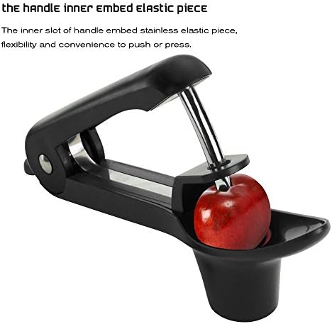 Cherry Pitter, GWCLEO Fruit Corer, Stoner with Stainless Steel Rod and Holder in Food Grade Soft Silicone, Fruit Core Remover for Cheeries, Grapes, Cranberries, Jujubes, etc.