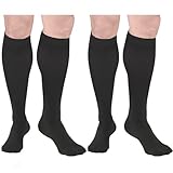 Truform 8808 Anti-Embolism Knee Length Closed Toe 18 mmHg  Stockings, Black, Medium (Pack of 2)