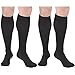 Truform 8808 Anti-Embolism Knee Length Closed Toe 18 mmHg  Stockings, Black, Medium (Pack of 2)