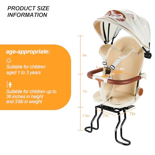 XIEEIX Rear Child Bike Seat, Adjustable Backrest Rear Bike Seat, Foldable and Rotatable Rear Mounted Child Bike Seat, New Comfortable Child Rear Seat, Suitable for Most Bicycle Rear Frames - Thumbnail 4