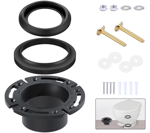 boeemi RV Toilet Seal and Socket Floor Flange Kit, Replace for Aqua Magic Style Plus, Style II and Residence, 385345892 Flange and 34120 Waste Ball Seal, 3 in 1 Combo