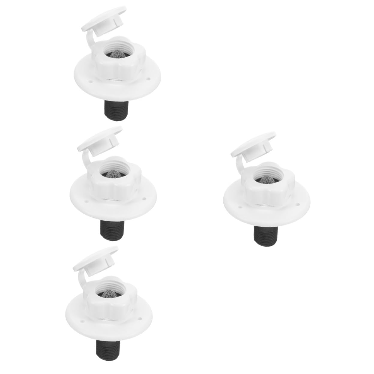 OUNONA 4pezzi Rv Water Inlet Valvola Antiriflusso Raccordo Per Camper e Veicoli Facile Installazione Riempimento Serbatoi Per Modifiche Camper