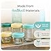 Mason Bottle 8oz Breast Milk Storage Jars (12-Pack) – Reusable Glass Baby Food Containers with Lid for Baby Formula & Breastmilk – Airtight, Stackable, Freezable
