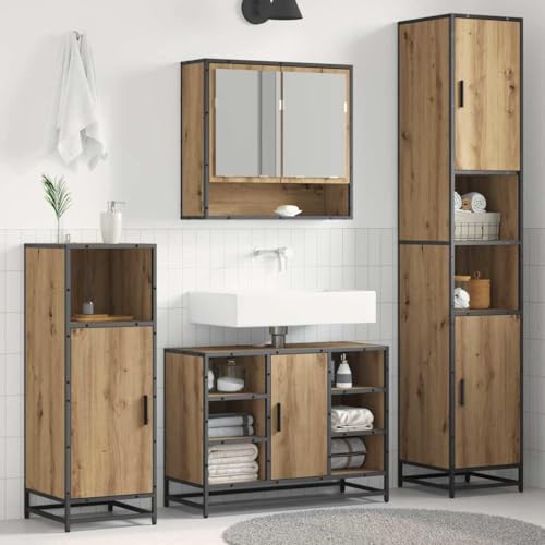 Mueble de baño de roble Artisan ideal para organizar aseos pequeños 2
