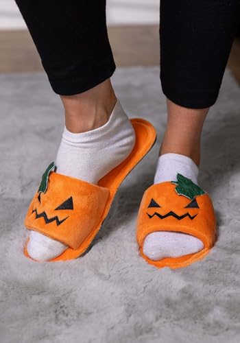 Adult Jack O'Lantern Slippers2