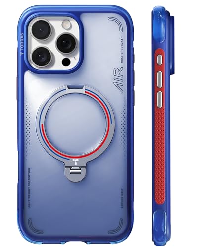 TORRAS 2026 �T�b�J�[�V�[�Y�� ������ iPhone 16 Pro �p �P�[�X�y�G�A�o�b�O �����ی�E�ČR MIL�K�i �zOstand Q3 Air MagSafe�Ή� �����O 360°�}�O�l�b�g�X�^���h �c�����Ή� �}�O�l�b�g���� �ϏՌ� �T