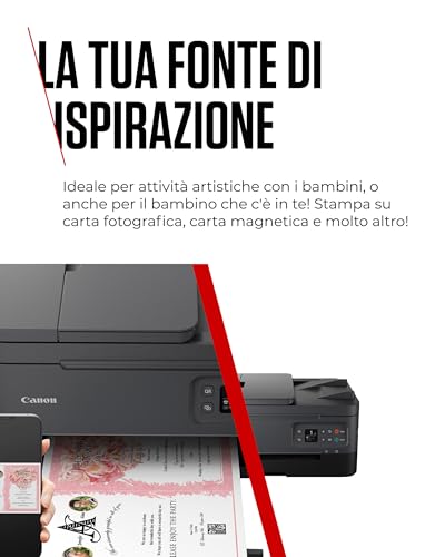 Canon PIXMA TS7450i Stampante Wifi - Stampante Multifunzione a Colori, Alimentatore Automatico di Documenti - Stampante Multifunzione A4 per Stampa Multimediale e Creativa - Ideale per Casa e Ufficio - 8