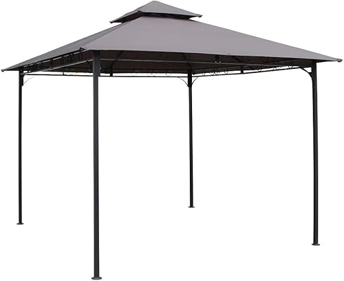 International Caravan ST. Kitts - Toldo de repuesto para cenador de toldo con ventilación de 10 pies, color gris