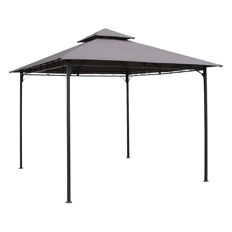 International Caravan St. Kitts Vented Canopy Gazebo - Dark GreySteel Grey, YF-3136B-CNP-GY