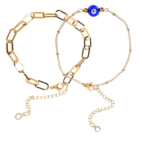 Bracelet œil unique réglable anti-ternissement en acier inoxydable doré Baluue