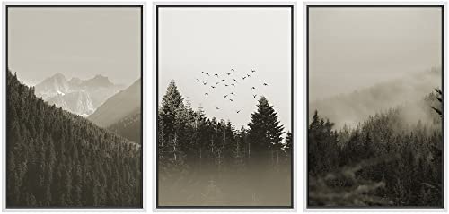 SIGNWIN Framed Canvas Print Wall Art Woodland Nursery Decor Set