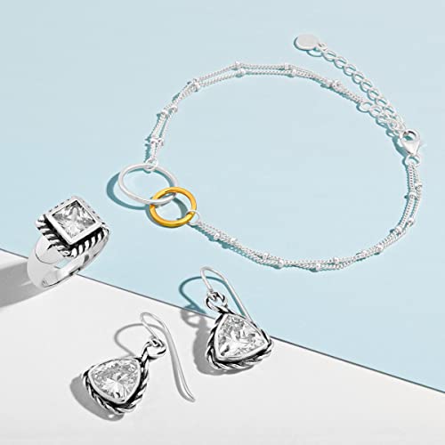 Silpada 'Pagosa' Circle Linking Station Bracelet In Gold-Plated Sterling Silver, 7.5" + 2" #TOP6