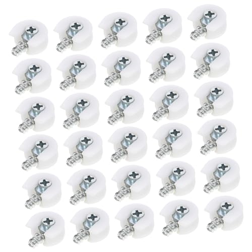 LIGIGWASH 30pièces Connecteurs à Écrous Pour Meubles Accessoires De Rangement Pour Armoires Et Étagères Fixations Installation Facile Pour Projets