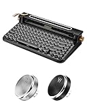 FINEDAY Keyboard 3.0, Blue Switch, Retro Mechanical Keyboard, Typewriter Designed, Bluetooth 5.0 & USB up to 4 Devices, for Desktop PC/Laptop Mac/Phone