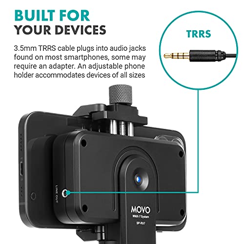 Movo Wmx-7-Sp Wireless Lavalier And Handheld Microphone Smartphone Audio And Video Recording Bundle - Perfect Mic System Kit For Vloggers, Reporters, Video And Film Production, Interviews, Livestream #TOP2