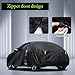 Car Cover Custom Fit for Volkswagen Beetle 2 Door 1998-2019, Waterproof All Weather Full Exterior Cover Rain Sun Hail Protector Car Cover with Door Zipper