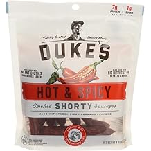DUKES Hot & Spicy Smoked `Shorty` Sausages, 4 OZ