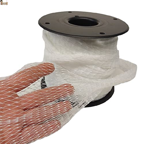 BricoLoco.com Rollo malla tubular elástica de envasado. ¡¡¡ Rollo de 25 mts. x 36 cms.!!! Blanco. Red para envasar ajos, cebollas, naranjas, limones y frutas y hortalizas en general. (1)