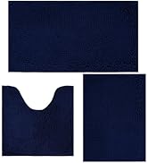 Bathroom Rugs Sets 3 Piece Non Slip,Bath Rugs with PVC Backing Bath Carpet,Bathroom Rug Washable,...