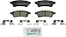 Bosch BC1100 QuietCast Premium Ceramic Disc Brake Pad Set For: Nissan Frontier, Xterra; Suzuki Equator, Rear