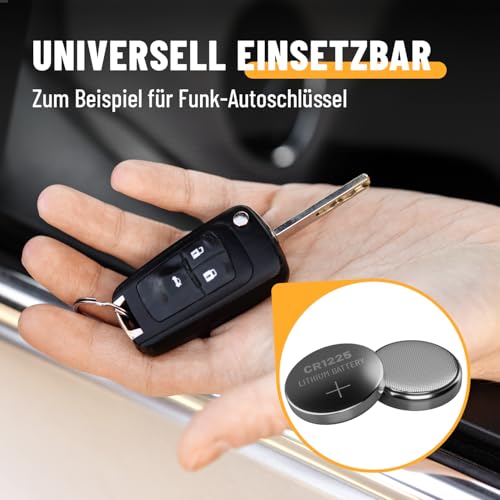 ABSINA 5X CR1225 Knopfzelle 3V Lithium - CR 1225 auslaufsicher & Lange Haltbarkeit - Lithium CR1225 2