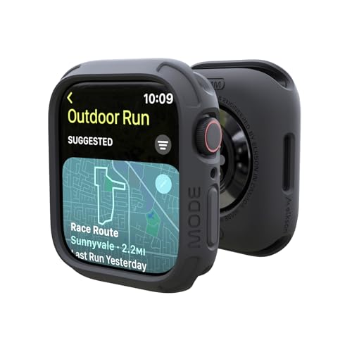 elkson Compatible with Apple Watch SE3 1-9 41mm 40mm Bumper Case, Quattro Series Rugged Case for iWatch Series 9 8 7, Military Grade Durable Protective Cover, Flexible Shockproof, Black