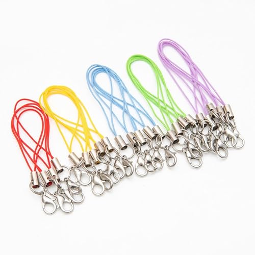 SHYYOULQE 100 PCS Mobile Lanyard Phone Chain Polyester Lanyard Great For Hanging MP3 Players Anklet Necklace Wire - Thumbnail 4