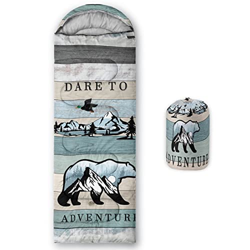 Axolotl Adventure Sleeping Bag for Kids–Lightweight Warm Cold Weather Sleeping Bags,Wild Animal Waterproof Portable Sleeping Bag with Compression Sack for Camping Backpacking Hiking Outdoor Indoor