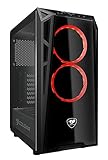 Cougar Turret Pro-Cooling Compact Gaming Case with Tempered Glass Side Window and Two Powerful Vortex LED Fans
