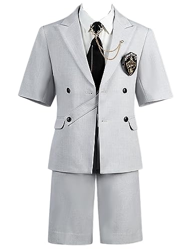 Costume été garçon veste manches courtes et short pour rester frais en célébration