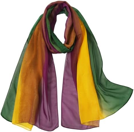 E-Clover Fashion Women's Scarf Chiffon Sheer Scarves for Women Lightweight
