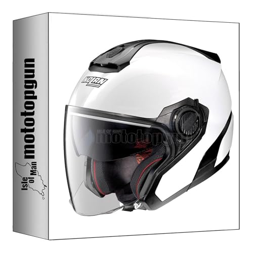 nolan motorbike helmet jet n40-5 06 special pure white size m mototopgun
