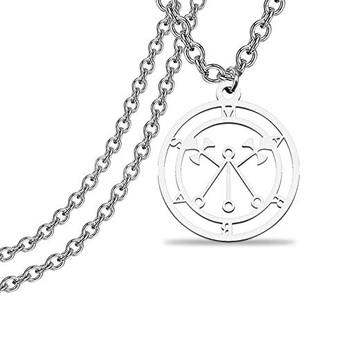 TIIMG Sigil of Marbas Necklace Marbas Gift Demon Satan Satanic Sigil Pendant Jewelry
