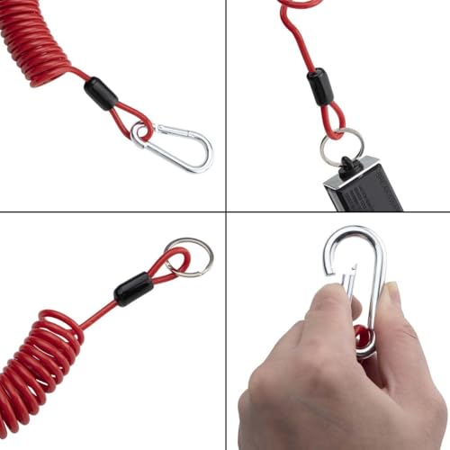 NFSpeeding 6ft Trailer Breakaway Switch, Breakaway Coiled Cable with Electric Brake Switch Breakaway and Coiled Cable Fits for RV Towing Trailer - Thumbnail 4