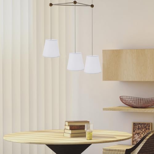 Housoutil Clip on Lamp Shade Small White Cloth Lampshade 5.51X5.51X5.11In Replacement for Table Lamp Floor Light Fixtures Easy to Install by Housoutil - Image 2