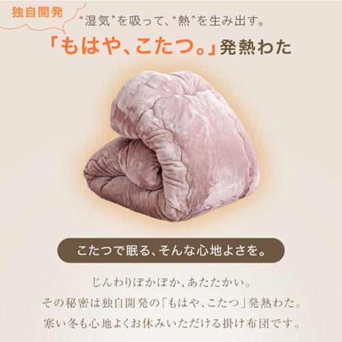 タンスのゲン もはや、こたつ。(R) 掛け布団 シングル 中綿1.5㎏ 日本製 吸湿 発熱 機能綿 高密度 フランネル生地 洗える 軽い 暖かい 冬用 布団 掛けふとん 22200043(86893) の商品画像 2