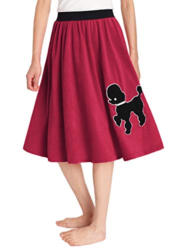 Justincostume Women's 50'S Outfit Poodle Skirt Costume Kit (M/L (Us 8-12), Red) #TOP1