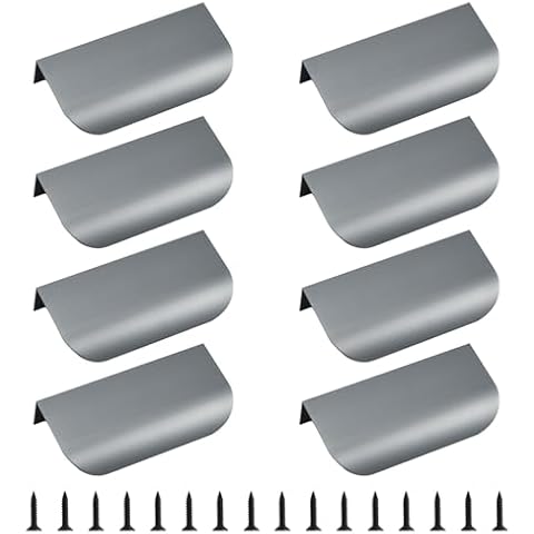 MOROBOR Finger Edge Pull, 8pcs Concealed Handle Modern Style Drawer Pulls Cover
