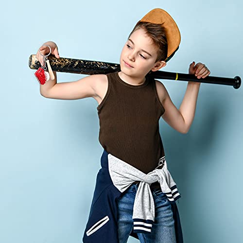 18 Pieces Baseball Bat Keychain Wooden Bat Baseball Glove Mini Keychain Accessories Sport Key Ring For Boys Girls Team Party Favor Birthday Goody Bags Fillers Souvenir Backpack Pendent, 6 Colors #TOP2