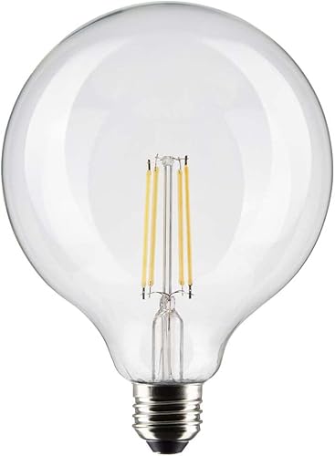 Satco 6Pk 8w G40 Globo Filamento LED 3000K Base Mediana Regulable - 100W Equiv