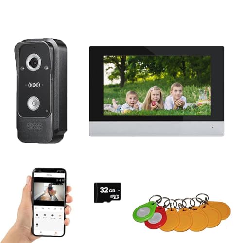 Wired Video Intercom System Tuya WiFi 7 Inch Touch