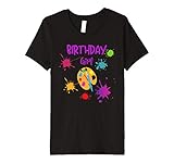 Kids Little Artist Paint Splatter Birthday Girl T-shirt