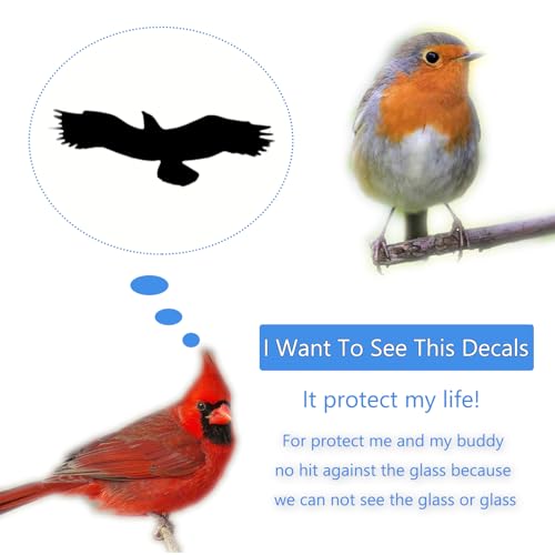 Adesivos de pássaros de janela adesivos anticolisão proteção de porta de vidro Save Birds Strikes, p