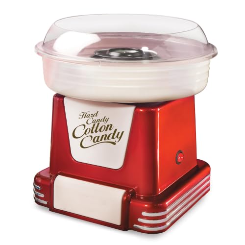 Jaffiust Cotton Candy Machine Premium Candy Floss Maker 500W Carnival Style 32cm x32cm Red