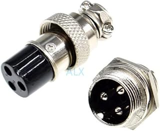 2SET GX16-3 Aviation Plug Socket Circular Connector 16mm Diameter GX16 3PIN Male Female Wire Panel Connector Circular Screw Type